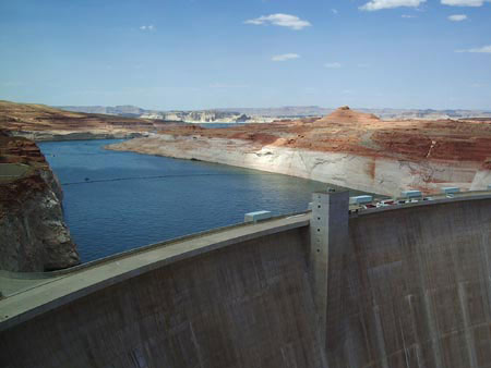 Glen Canyon Dam - Vue Rasante