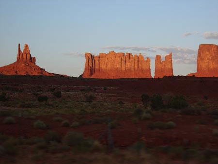 Monument Valley au couchant